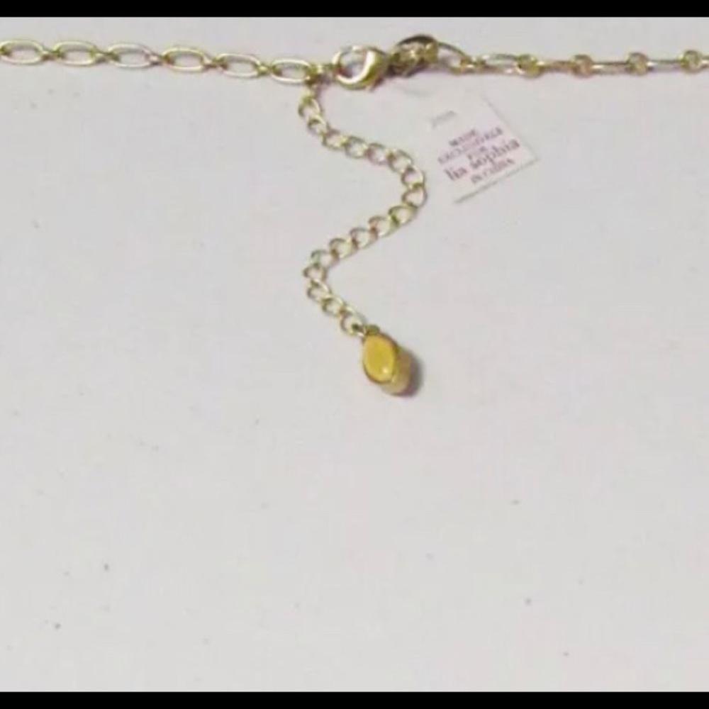 NWT Lia Sophia Lotus River Floral Long Necklace, Gold tone.  Unique & Gorgeous - Picture 5 of 7